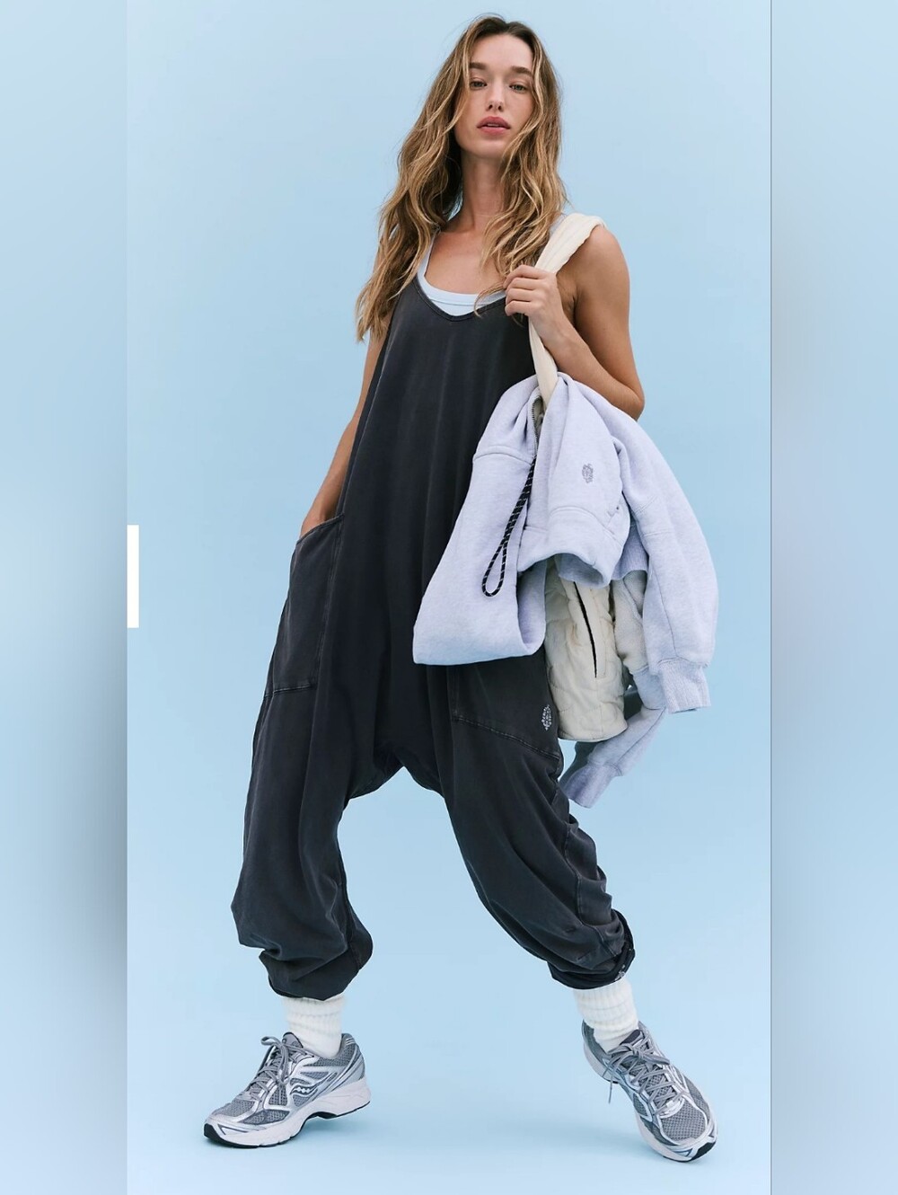 Free People Hotshot Onesie Dark Gray Small